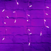 70 M5 Purple LED Icicle Lights, White Wire [CLOSEOUT]