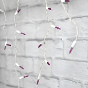 70 M5 Purple LED Icicle Lights, White Wire [CLOSEOUT]