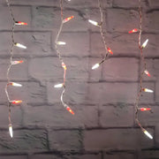 70 M5 Red, Cool White DreamSpark® Slow Fade LED Icicle Lights, White Wire [CLOSEOUT]