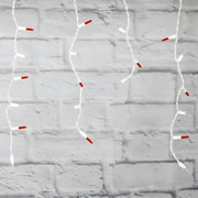 70 M5 Red, Cool White LED Icicle Lights, White Wire [CLOSEOUT]