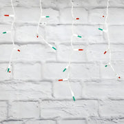 70 M5 Red, Green LED Icicle Lights, White Wire [CLOSEOUT]
