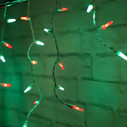 70 M5 Red, Green LED Icicle Lights, White Wire [CLOSEOUT]