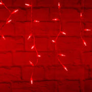 70 M5 Red LED Icicle Lights, White Wire [CLOSEOUT]