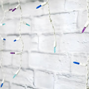 70 M5 Stardust - Blue, Purple, Teal DreamSpark® Slow Fade LED Icicle Lights, White Wire