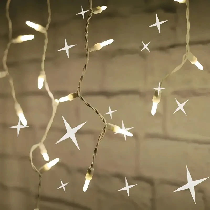 70 M5 Warm White DreamSpark® Slow Fade LED Icicle Lights, White Wire