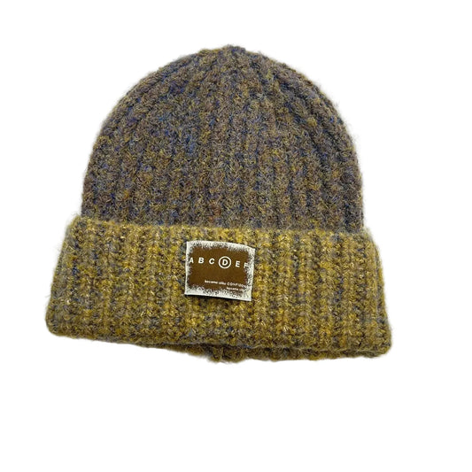 ABCDEF Winter Bicolor Wool Knitted Beanie