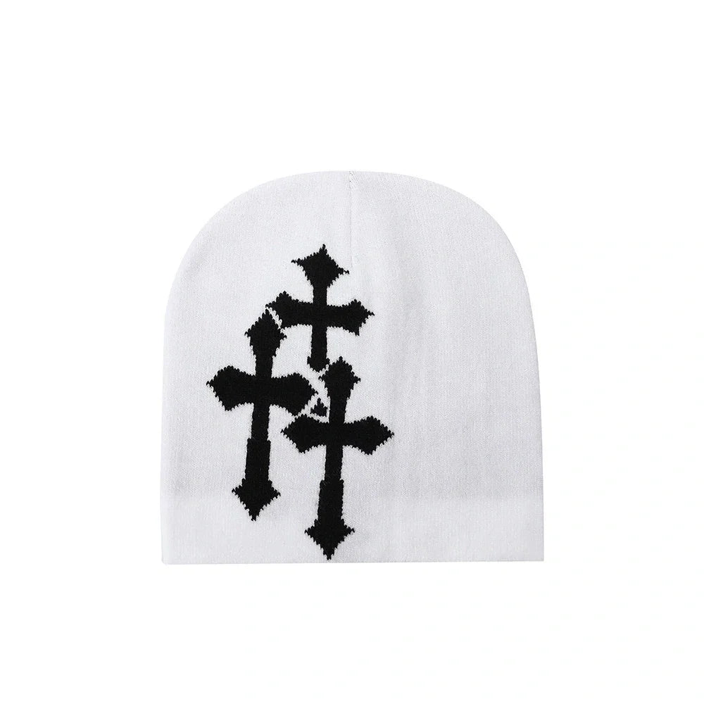American Crucifix Jacquard Knitted Beanie