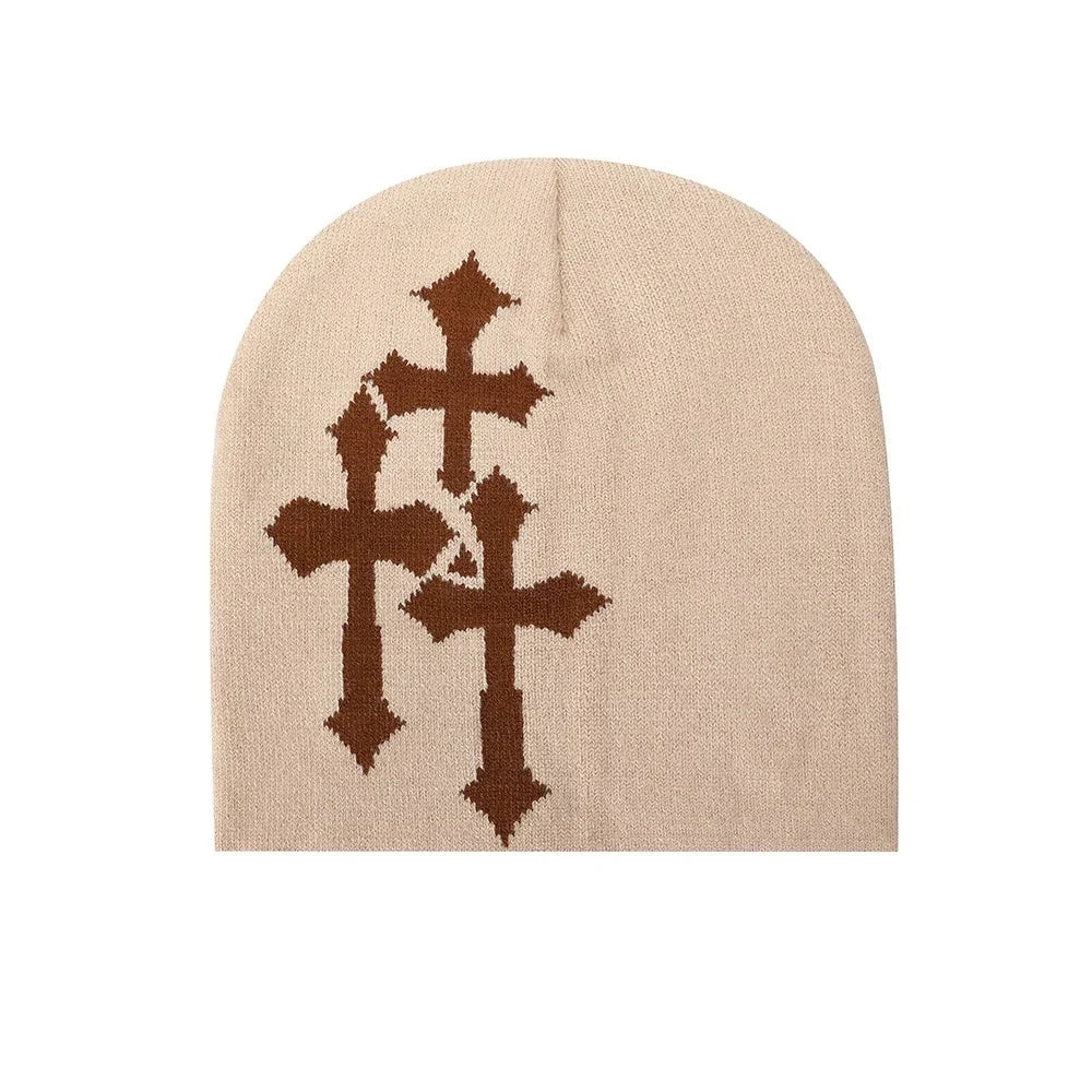 American Crucifix Jacquard Knitted Beanie