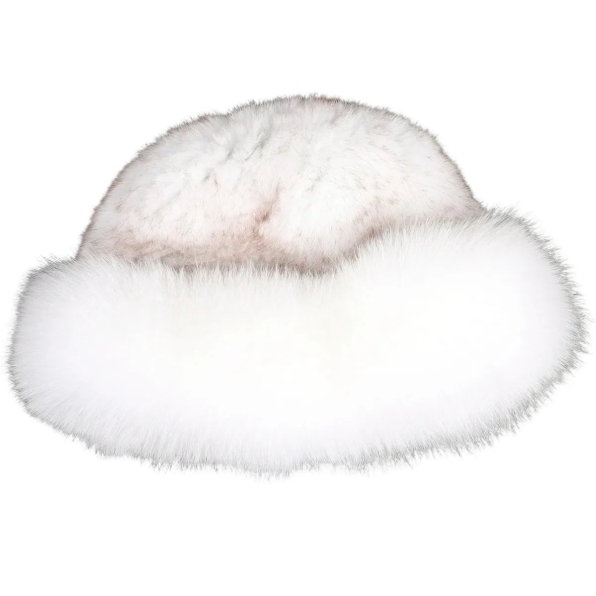 Bernadotte Woman Winter Natural Rabbit Fur Beanie Bucket Hat