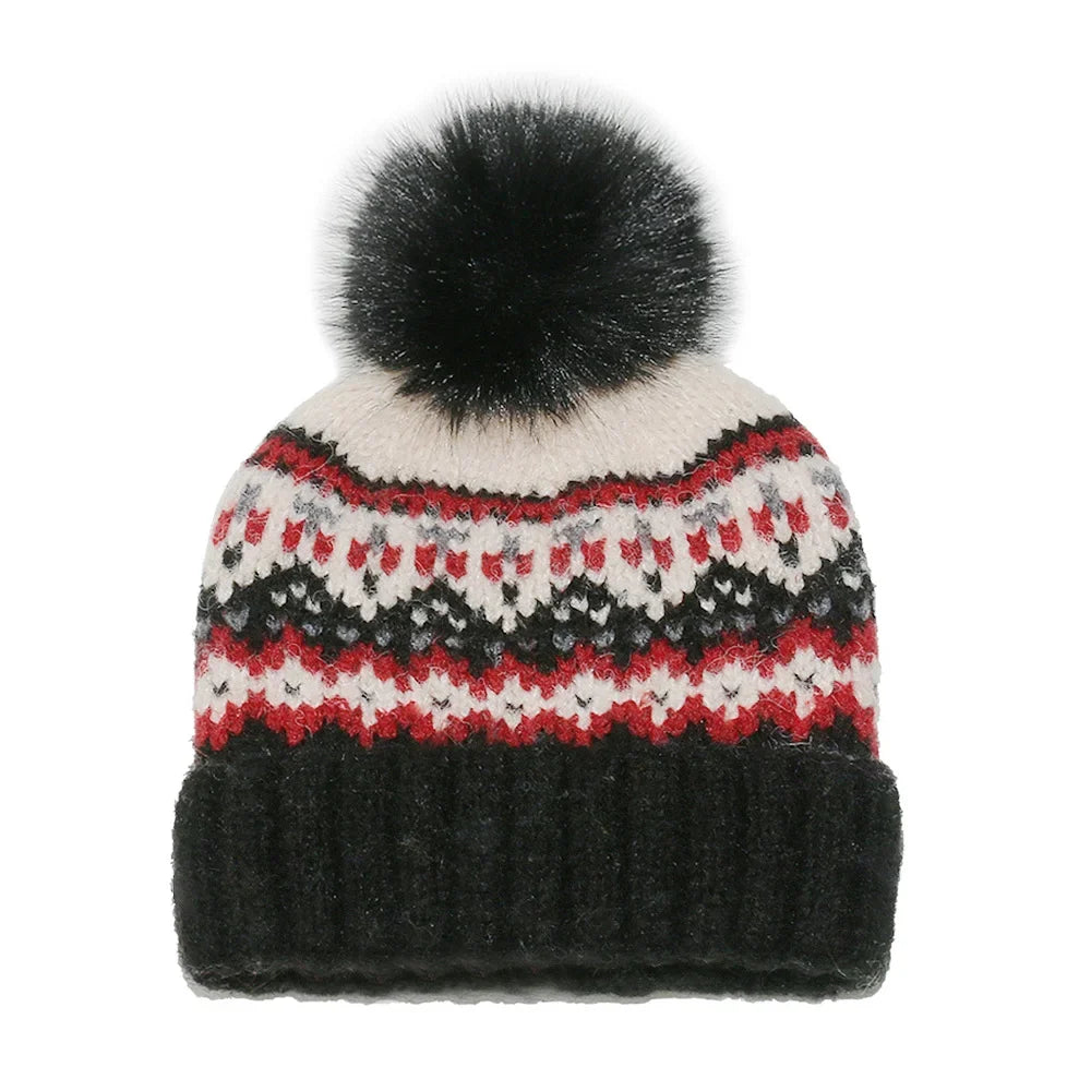 Christmas Winter Pom Pom Knitted Beanie