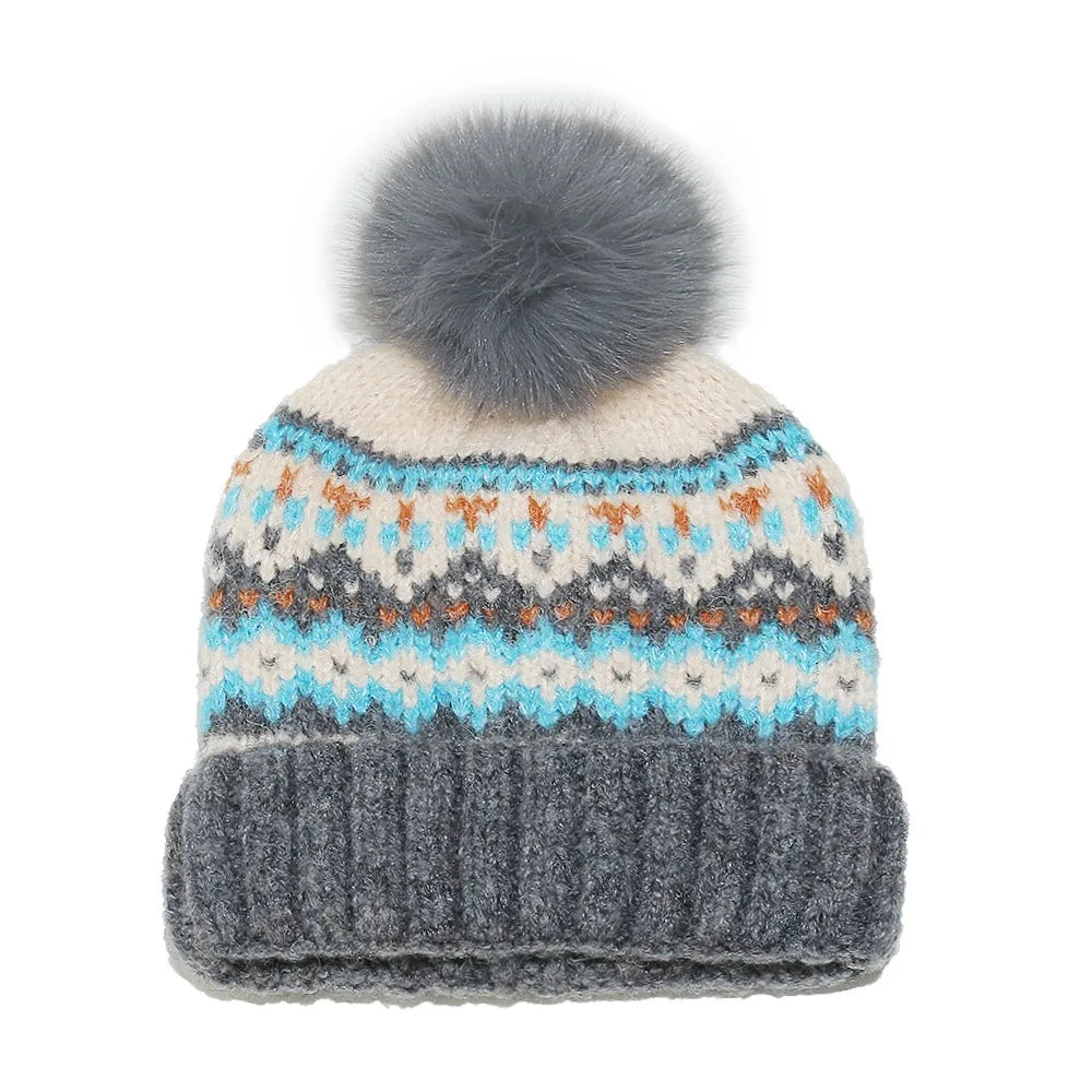 Christmas Winter Pom Pom Knitted Beanie