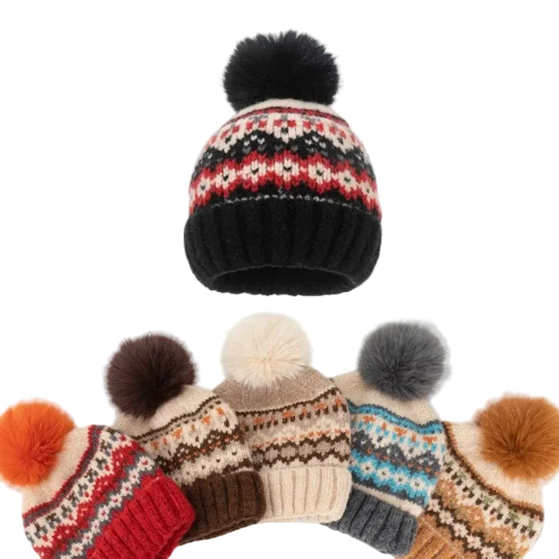 Christmas Winter Pom Pom Knitted Beanie