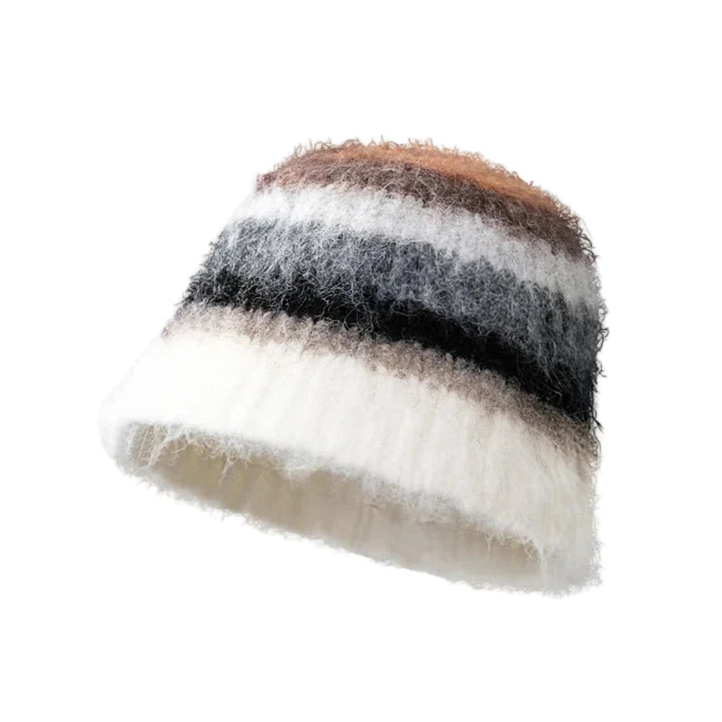 Colorful Gradient Furry Beanie