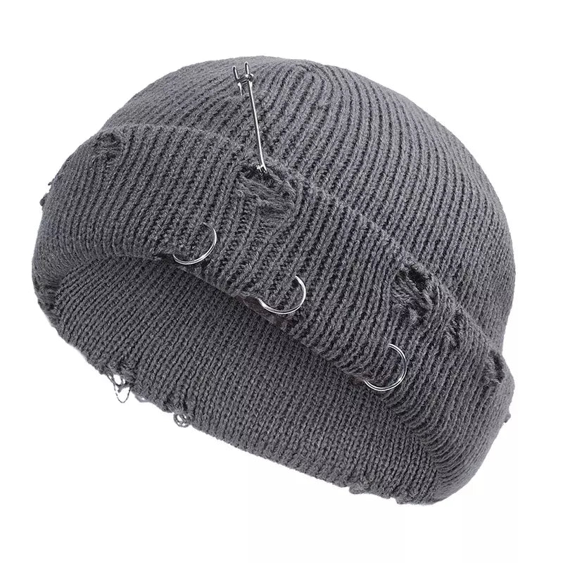 Downtown Metal Rings Short Docker Beanie