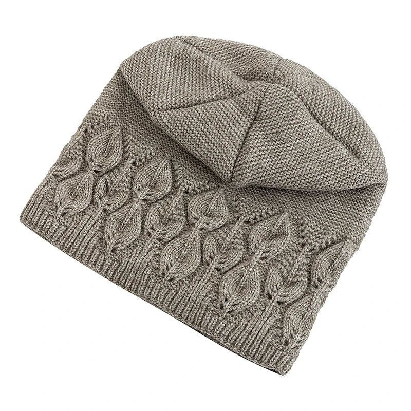 Fallen Leaves Winter Fur Beanie