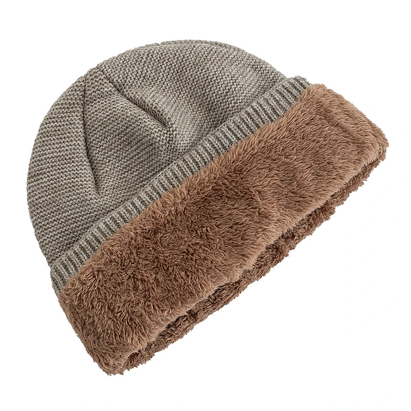 Fallen Leaves Winter Fur Beanie