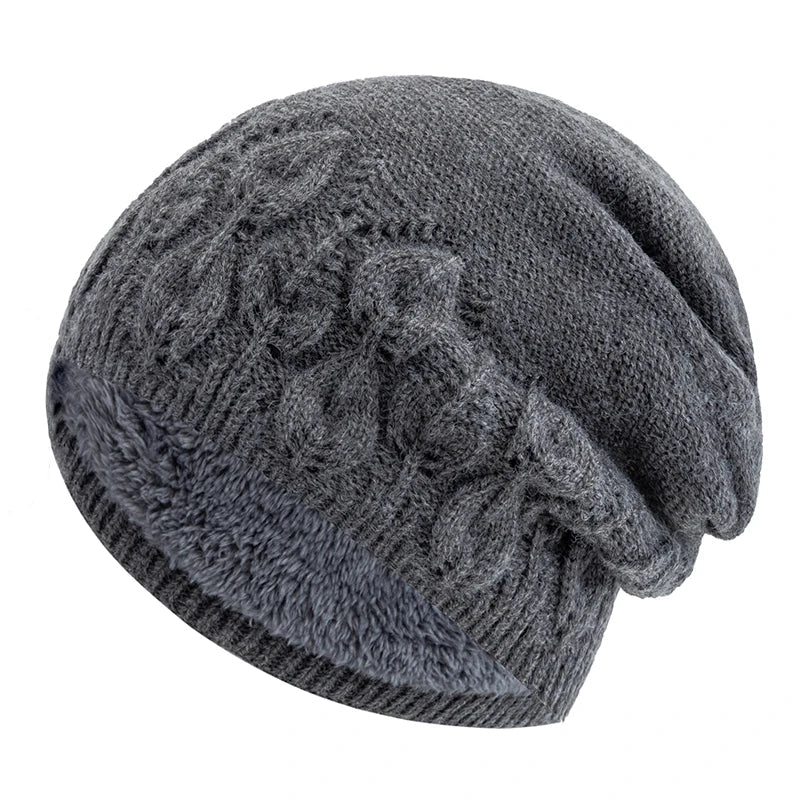 Fallen Leaves Winter Fur Beanie