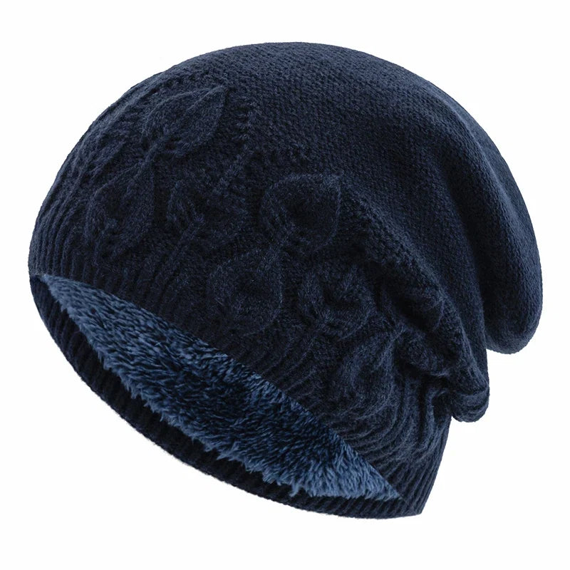 Fallen Leaves Winter Fur Beanie