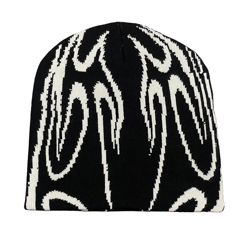 Flaming Star Knitted Beanie