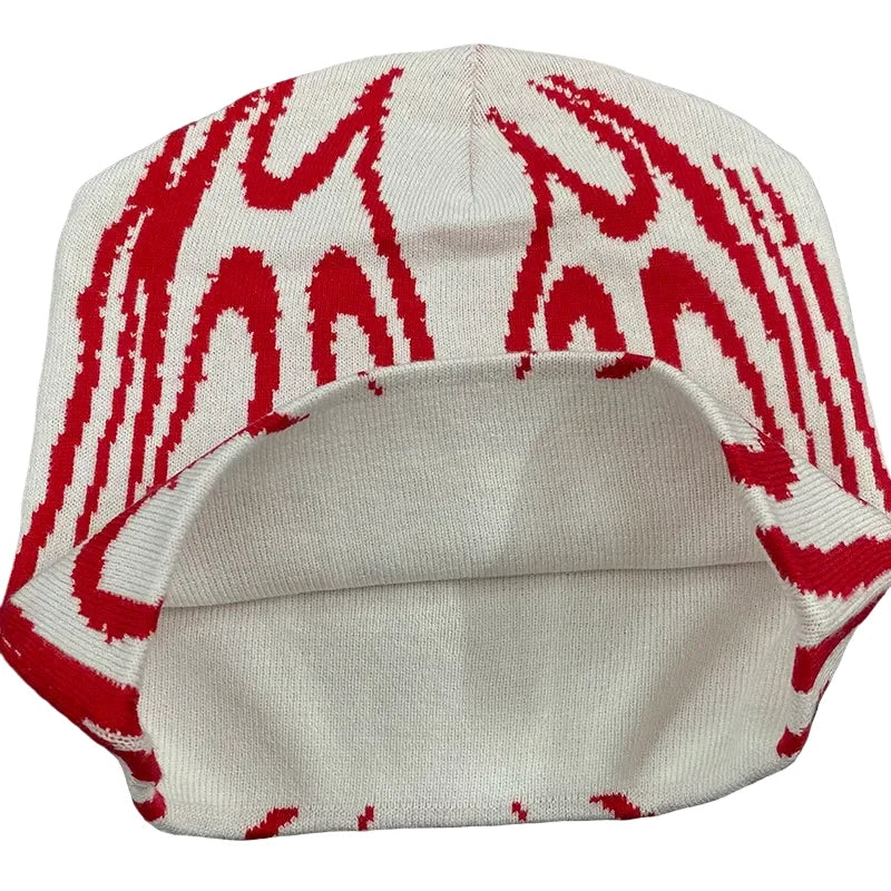 Flaming Star Knitted Beanie