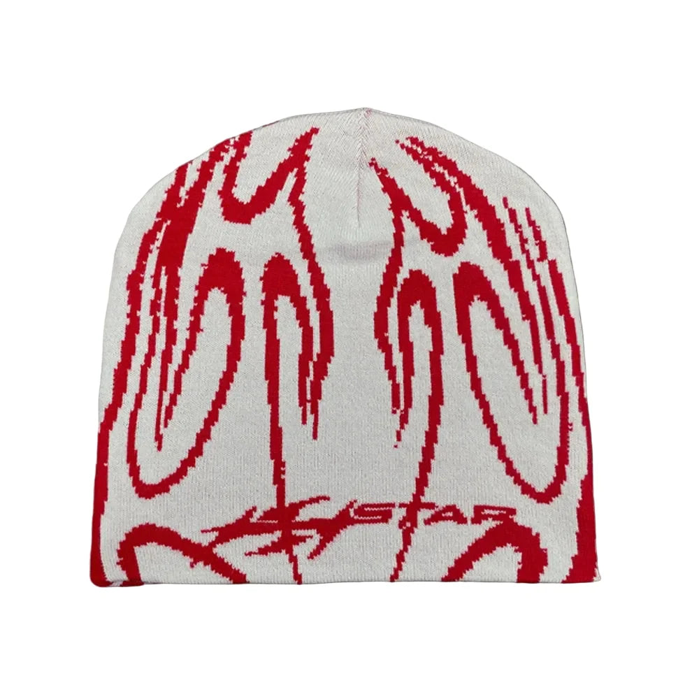 Flaming Star Knitted Beanie