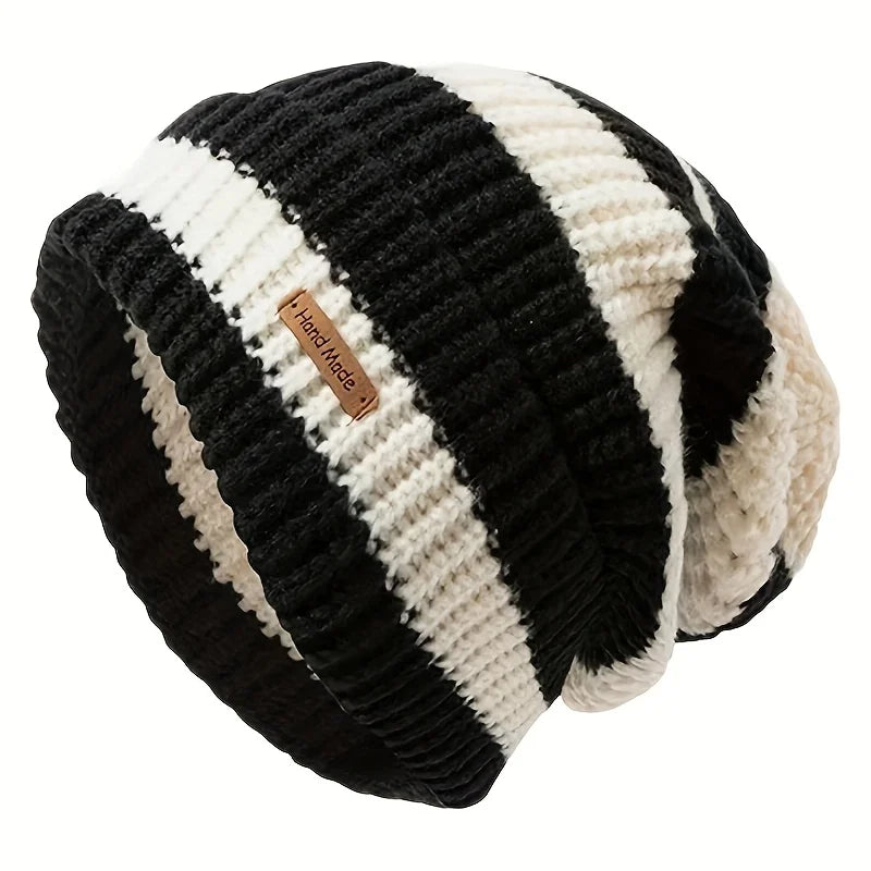 Ghelter Hand-Made Striped Knitted Beanie