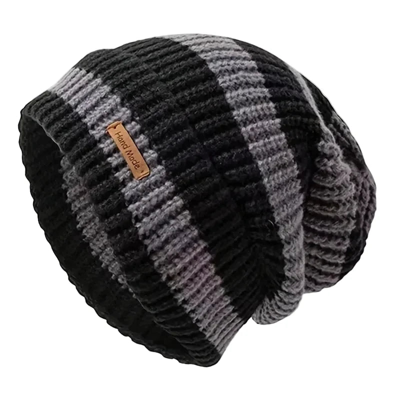 Ghelter Hand-Made Striped Knitted Beanie