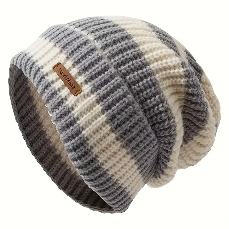Ghelter Hand-Made Striped Knitted Beanie