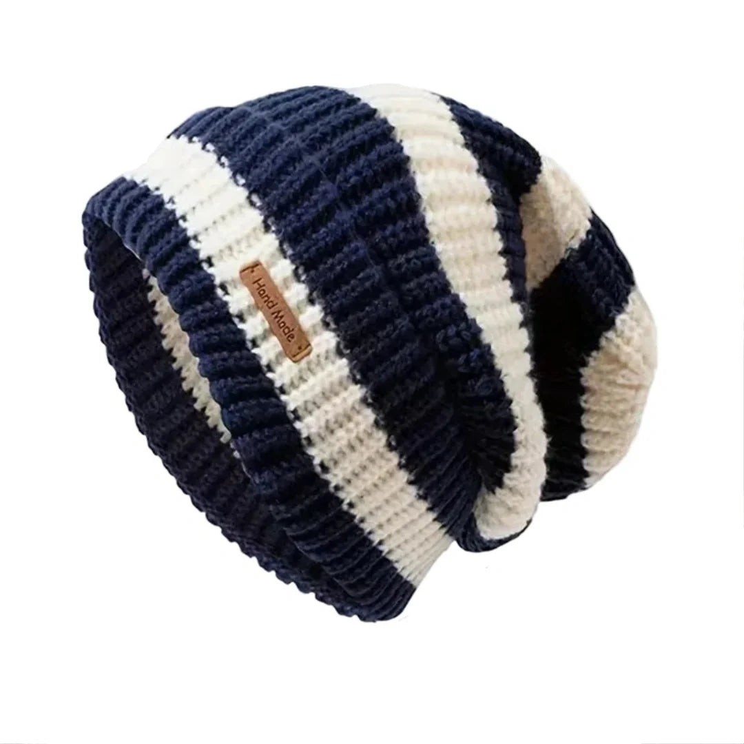 Ghelter Hand-Made Striped Knitted Beanie