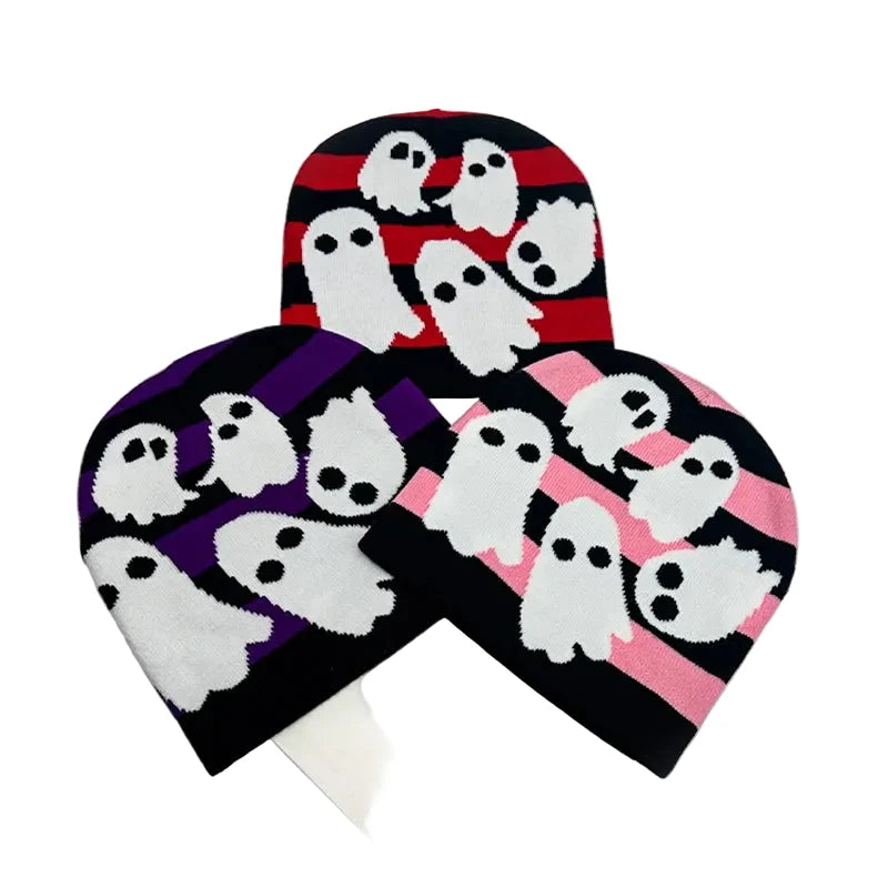 Halloween Ghosts Knitted Beanie
