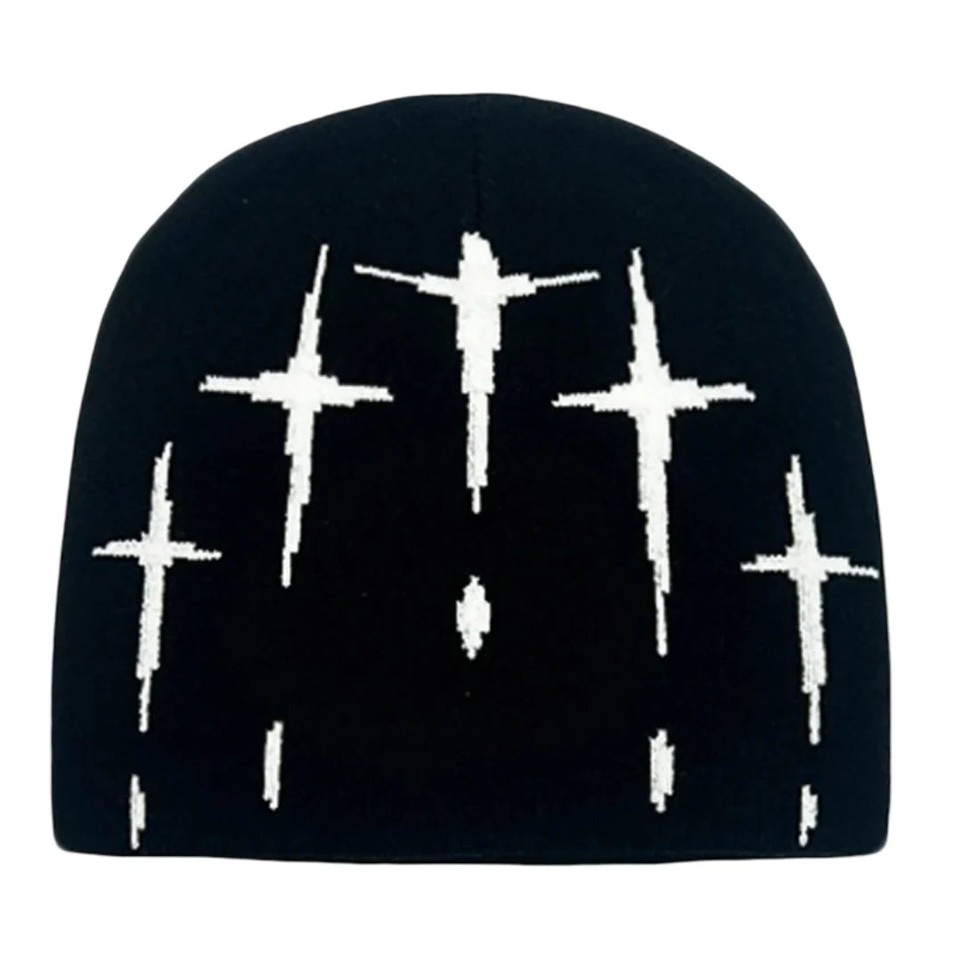 Holy Crosses Winter Knitted Beanie