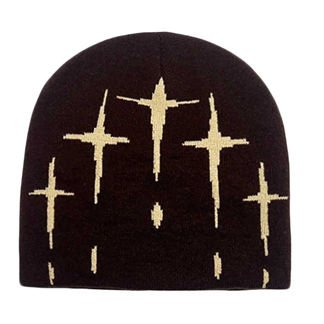 Holy Crosses Winter Knitted Beanie