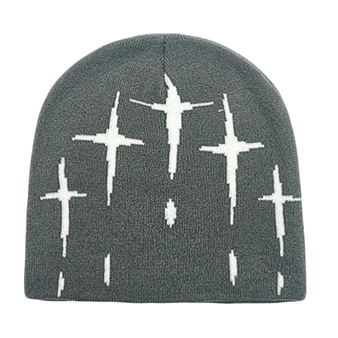 Holy Crosses Winter Knitted Beanie