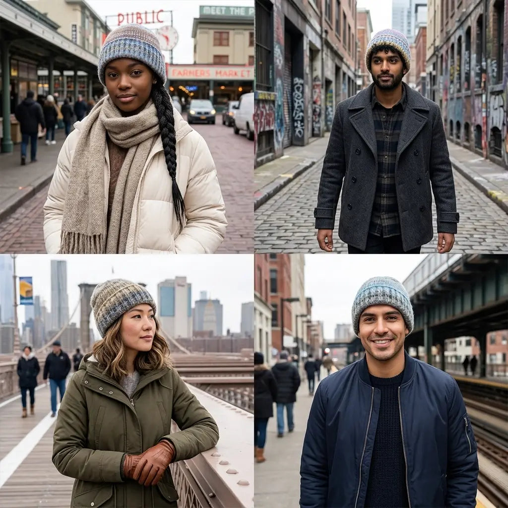 Hudson Winter Knitted Multicolor Beanie