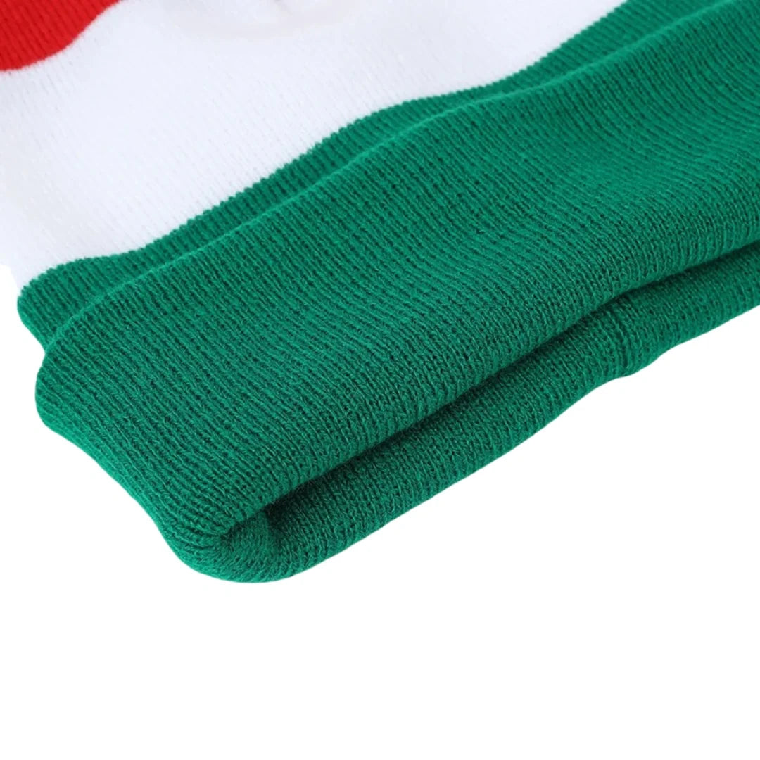 Hungary Flag Colors Striped Beanie
