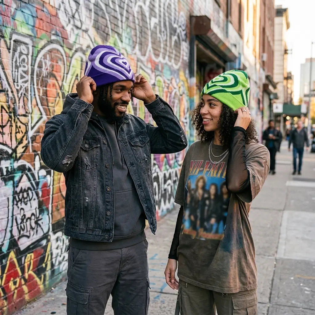 Infinite Hearts Knitted Beanie