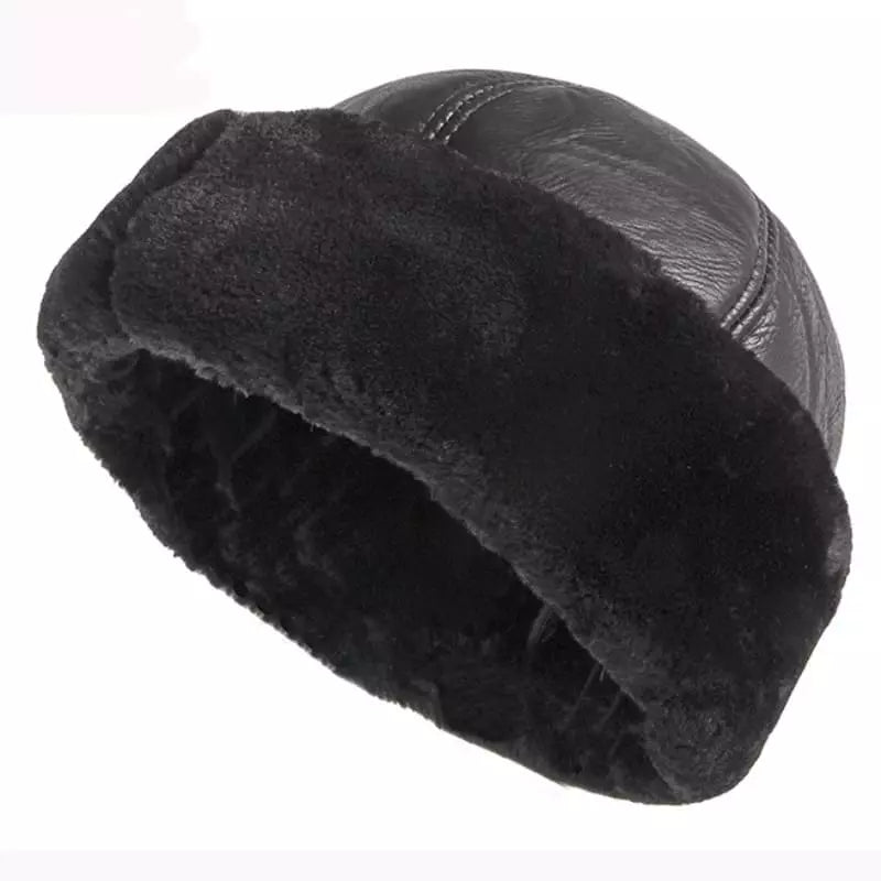 KOV Russian Winter Lined Leather Cap