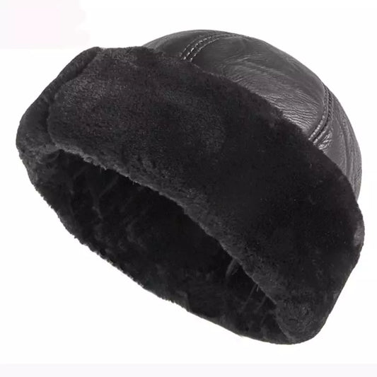 KOV Russian Winter Lined Leather Cap