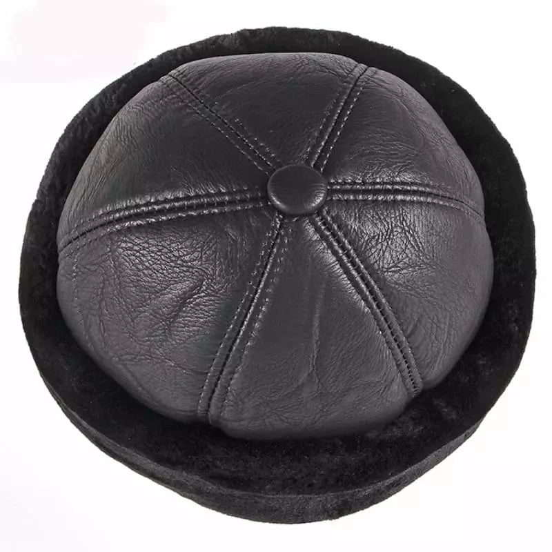 KOV Russian Winter Lined Leather Cap