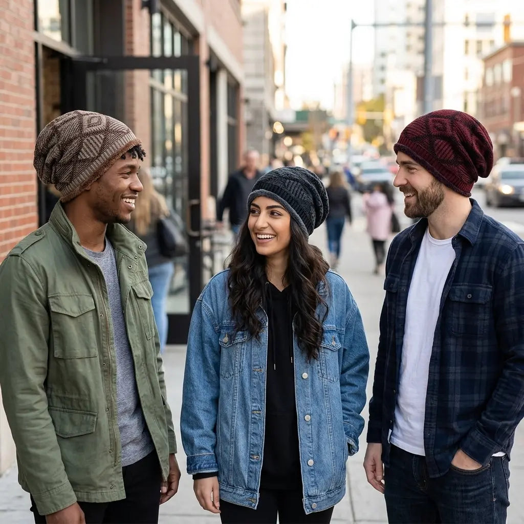 Kearney Winter Rhombuses Fur Knitted Beanie