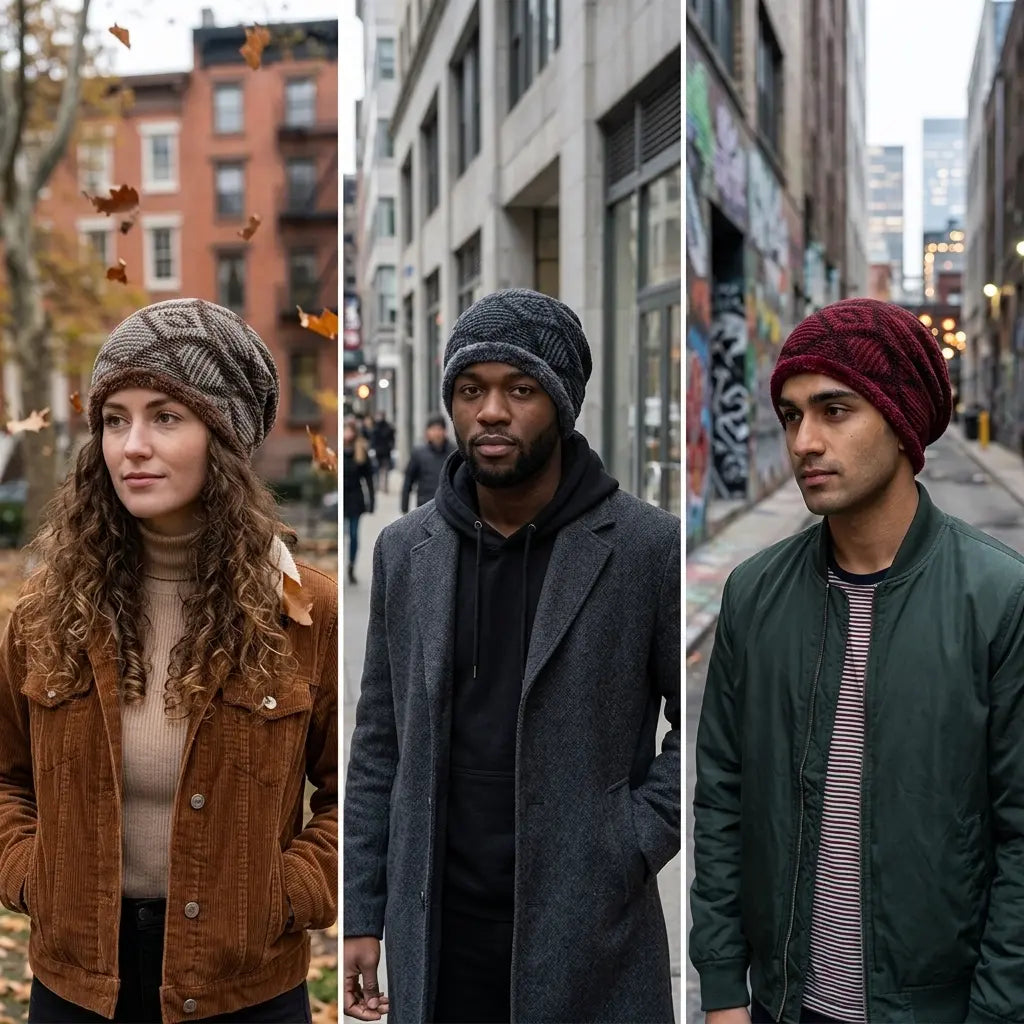 Kearney Winter Rhombuses Fur Knitted Beanie