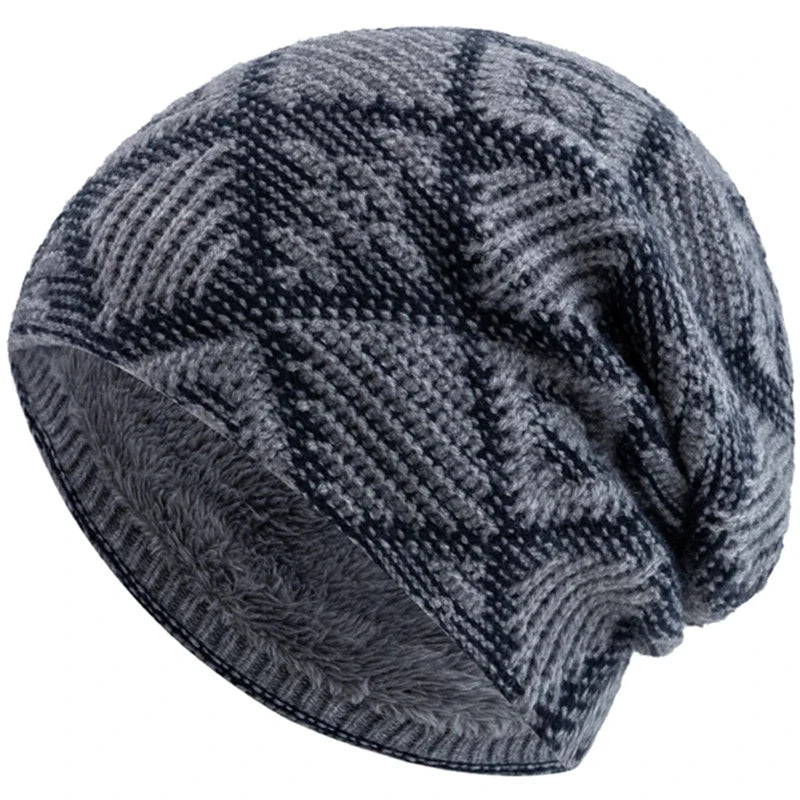 Kearney Winter Rhombuses Fur Knitted Beanie