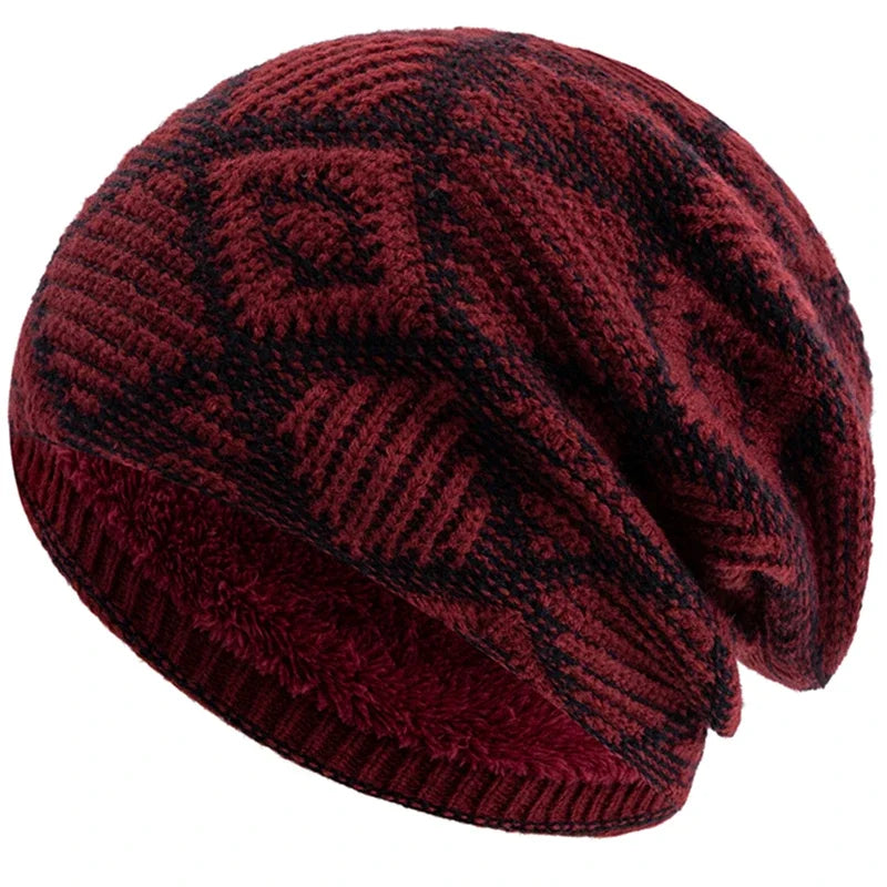 Kearney Winter Rhombuses Fur Knitted Beanie