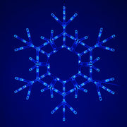 36" LED Folding Snowflake, Blue Lights