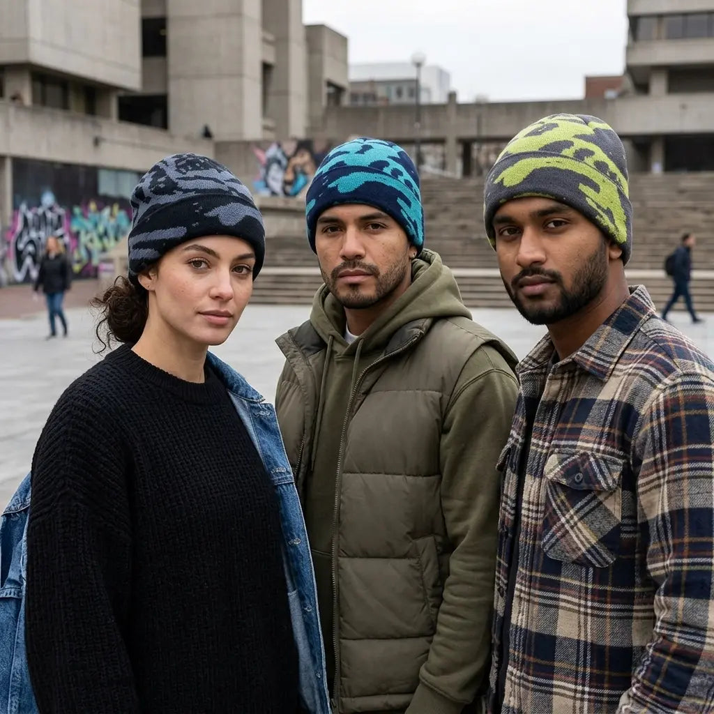 Leith Winter Camouflage Knitted Beanie
