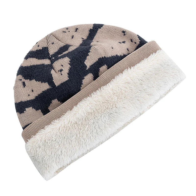 Lewistown Winter Fur Camouflage Knitted Beanie