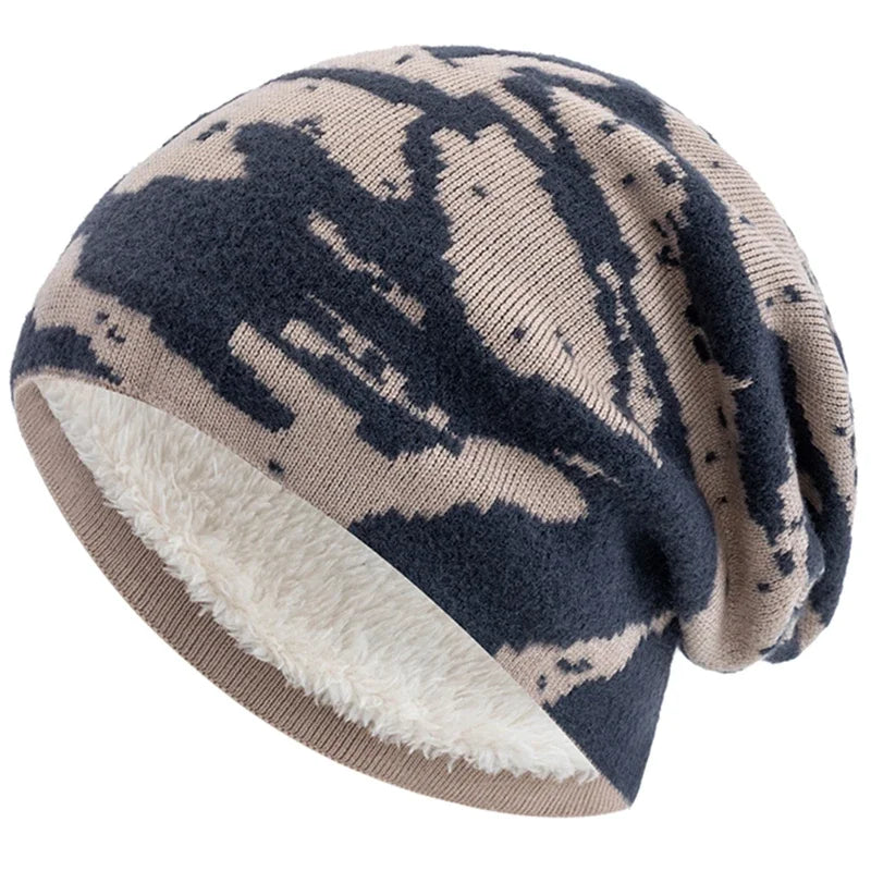 Lewistown Winter Fur Camouflage Knitted Beanie