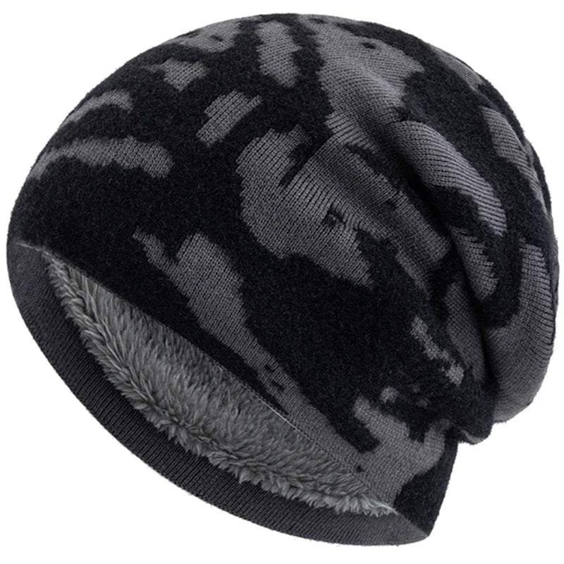 Lewistown Winter Fur Camouflage Knitted Beanie