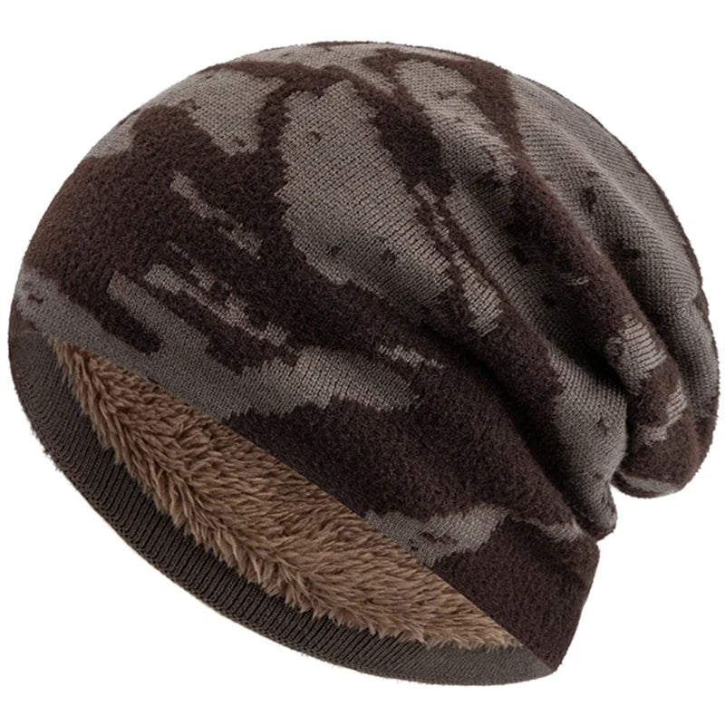 Lewistown Winter Fur Camouflage Knitted Beanie