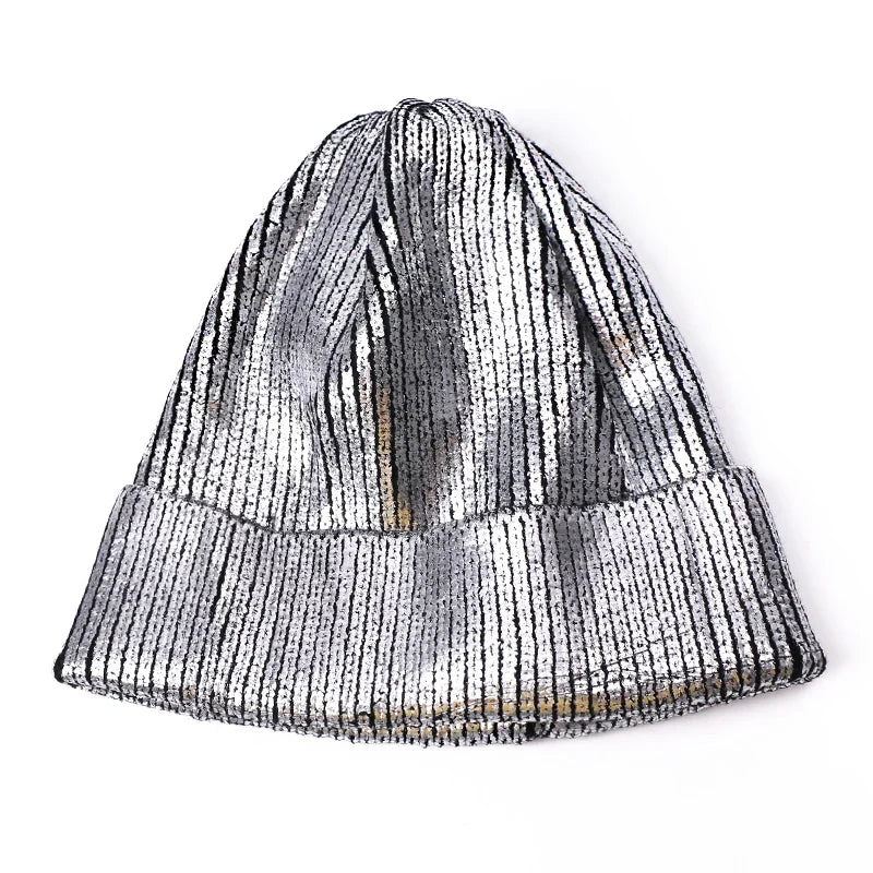 Metallic Glitter Degraded Beanie